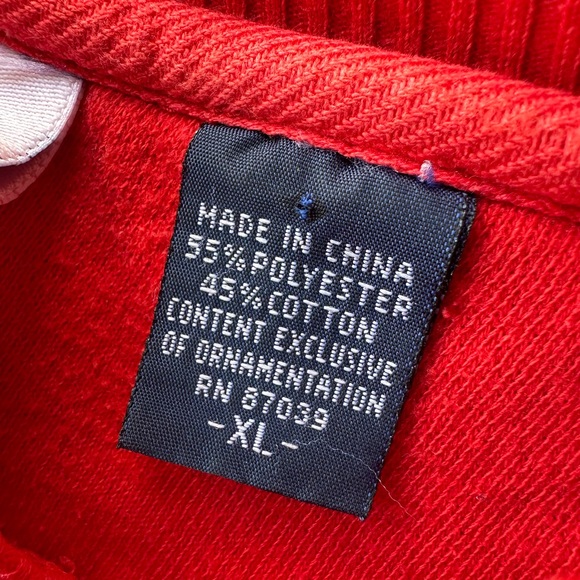 CRABLE 🏈 Vintage Men’s Red ‘Kansas City CHIEFS’ Crewneck Sweatshirt - Size XL - Picture 10 of 14